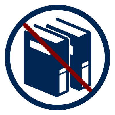 A crossed off book